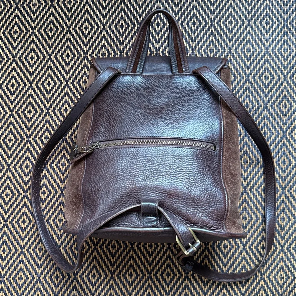 Vintage Coach Berkeley suede & leather convertible backpack 9016 mahogany